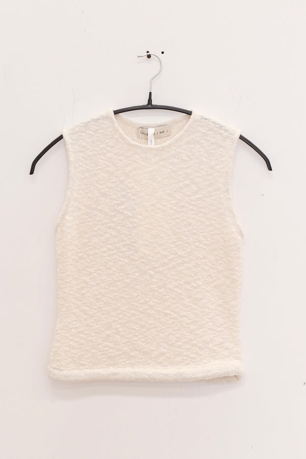 SWAYING 25 Spring/Summer Water Ripple Tank Top SW-SW25SS1T15C1-BAI White